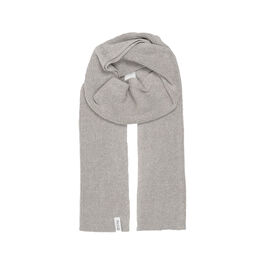 Grey recycled cotton rib knit scarf